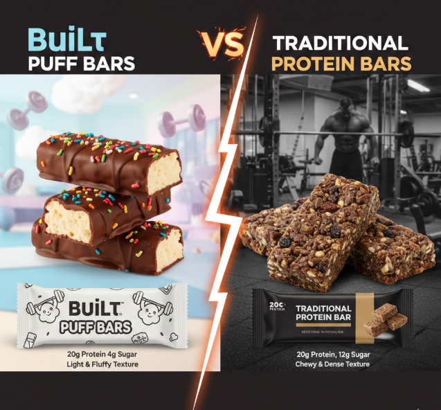 Built Puff Bars vs Traditional Protein Bars